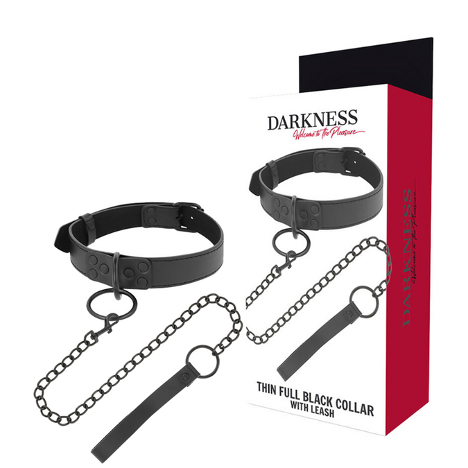 DARKNESS - ZWARTE KETTING MET SCHAKELARMBAND