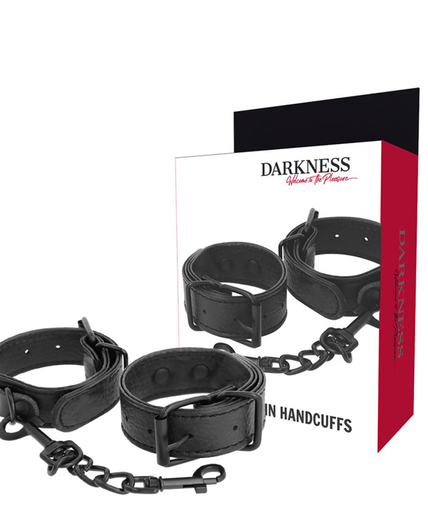 DARKNESS - WIDE THIN TEXTURED HANDCUFFS DARKNESS - WIDE THIN TEXTURED HANDCUFFS
