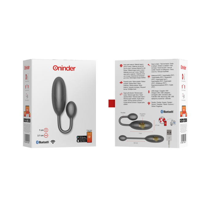 Oninder – Denver Vibrating Egg Black 7 X 2.7 Cm Free App