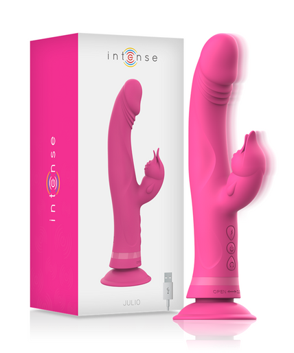 INTENSE - JULIO RABBIT VIBRATOR PINK SILICONE INTENSE - JULIO RABBIT VIBRATOR PINK SILICONE