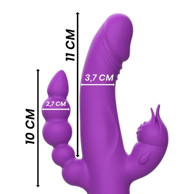 Intense – Casanova Rabbit Silicone Vibrator Triple Motor Purple