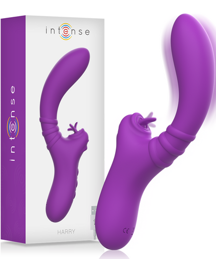 INTENSE - HARRY FLEXIBLE VIBRATOR WITH PURPLE TONGUE INTENSE - HARRY FLEXIBLE VIBRATOR WITH PURPLE TONGUE