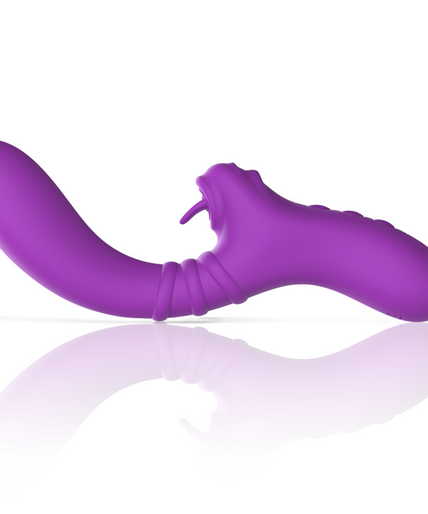 INTENSE - HARRY FLEXIBLE VIBRATOR WITH PURPLE TONGUE INTENSE - HARRY FLEXIBLE VIBRATOR WITH PURPLE TONGUE