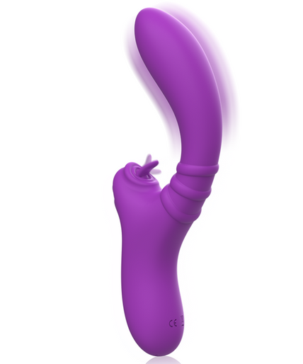 INTENSE - HARRY FLEXIBLE VIBRATOR WITH PURPLE TONGUE INTENSE - HARRY FLEXIBLE VIBRATOR WITH PURPLE TONGUE