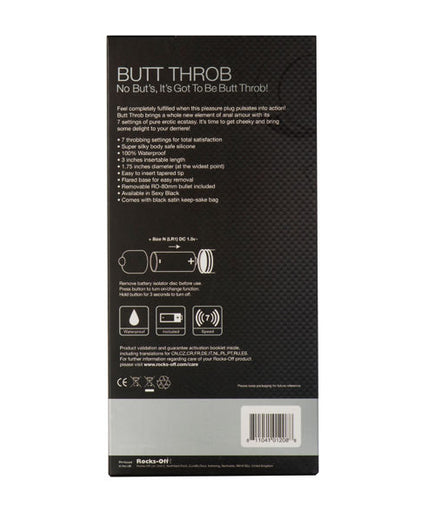 ROCKS-OFF - BUTT THROB P-POINT STIMULATOR 7 SPEEDS BLACK ROCKS-OFF - BUTT THROB P-POINT STIMULATOR 7 SPEEDS BLACK