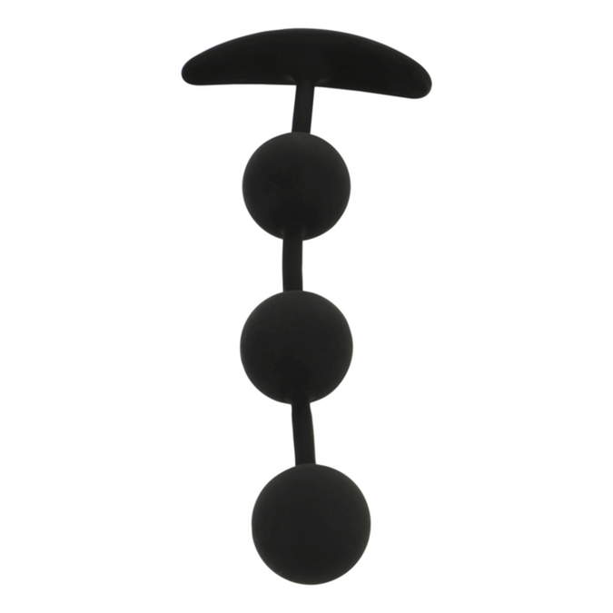 Zwart&zilver – Harry Anale Rozenkrans 3 Siliconen Ballen 14 Cm