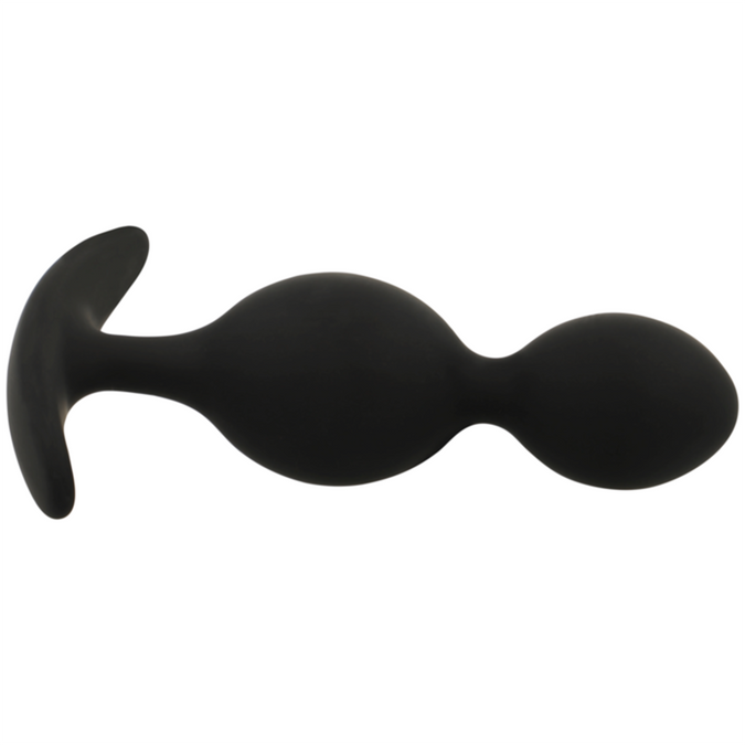 Zwart&zilver – Orson Plug Silicone 2 Anale Golven 9 Cm