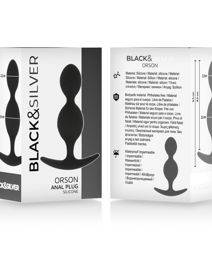 Black&silver – Orson Plug Silikon 2 Analwellen 9 Cm Black&silver – Orson Plug Silikon 2 Analwellen 9 Cm