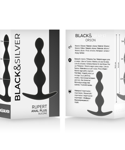 Schwarz&Silber – Rupert Anal Kugelkette 10 Cm Schwarz&Silber – Rupert Anal Kugelkette 10 Cm