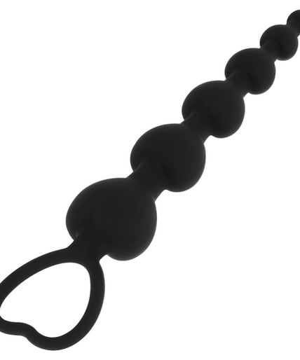BLACK&SILVER - MILA ANAL CHAIN OF HEARTS 18 CM BLACK&SILVER - MILA ANAL CHAIN OF HEARTS 18 CM