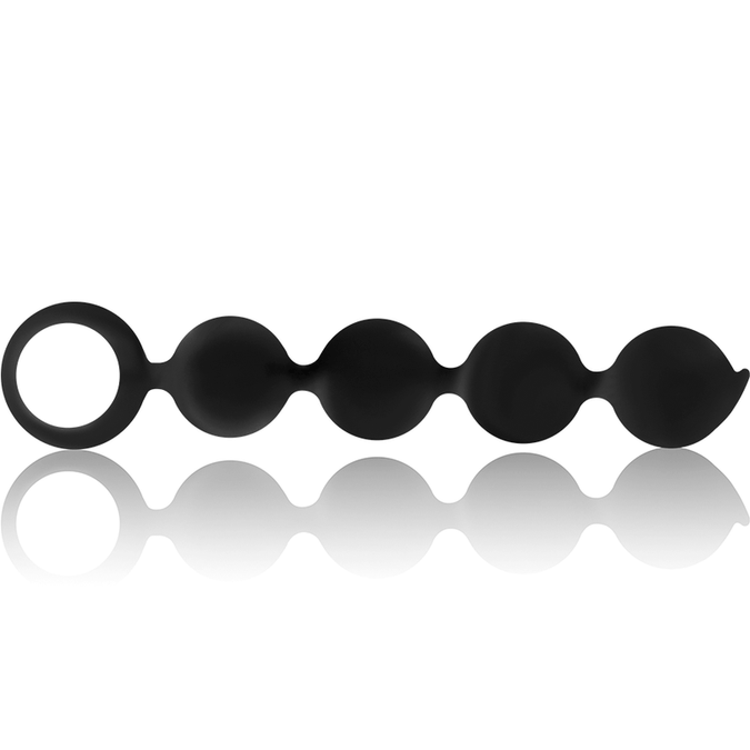 Black&silver – Lennon Anal Rosary 4 Silicone Spheres 15 Cm