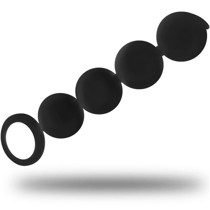 Black&silver – Lennon Anal Rosary 4 Silicone Spheres 15 Cm