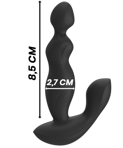 BLACK&SILVER - CORA ANAL PLUG SILICONE REMOTE CONTROL BLACK&SILVER - CORA ANAL PLUG SILICONE REMOTE CONTROL