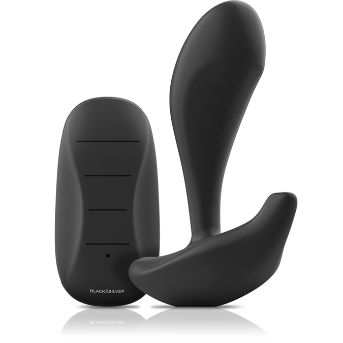 ZWART & ZILVER - DWAYNE ANALE PLUG SILICONEN AFSTANDSBEDIENING
