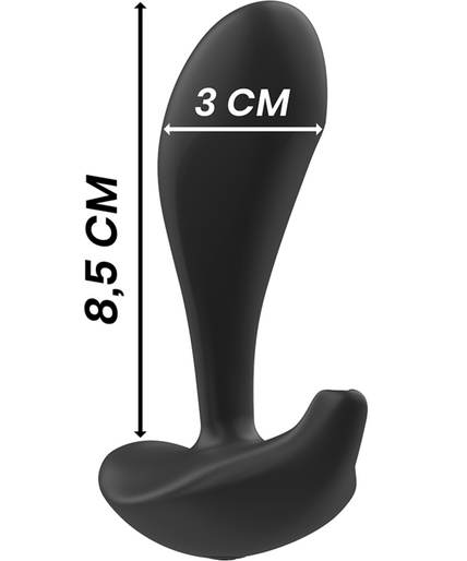 BLACK&SILVER - DWAYNE ANAL PLUG SILICONE REMOTE CONTROL BLACK&SILVER - DWAYNE ANAL PLUG SILICONE REMOTE CONTROL