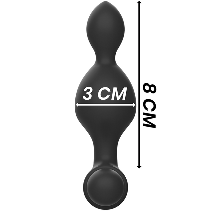 BLACK&SILVER - TUCKER KLEINE SILICONEN ANAALPLUG AFSTANDSBEDIENING