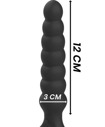 BLACK&SILVER - BOB POWERFUL SILICONE ANAL DILATOR BLACK&SILVER - BOB POWERFUL SILICONE ANAL DILATOR