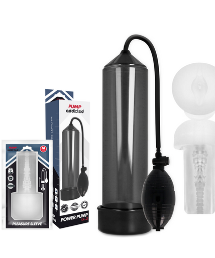 PUMP ADDICTED - RX3 ZWART MET PLEASURE SLEEVE PUMP ADDICTED - RX3 ZWART MET PLEASURE SLEEVE