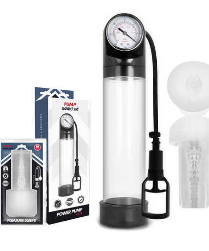 Pump Addicted – Rx9 Transparant met Masturbator Pump Addicted – Rx9 Transparant met Masturbator