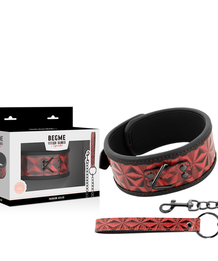 Begme – Red Edition Core Vegan Leather Collar with Neoprene Lining Begme – Red Edition Core Vegan Leather Collar with Neoprene Lining