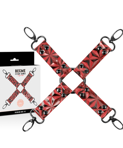 BEGME - RED EDITION PREMIUM VEGAN LEATHER HOG TIE BEGME - RED EDITION PREMIUM VEGAN LEATHER HOG TIE