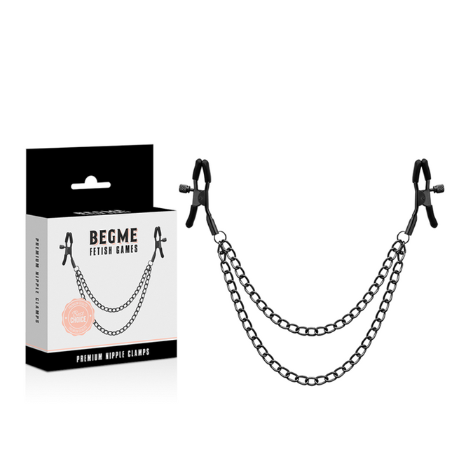 Begme – Rode editie tepelklemmen met ketting