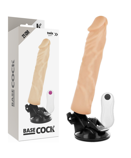 BASECOCK - REALISTIC VIBRATOR REMOTE CONTROL FLESH 21 CM -O- 4 CM BASECOCK - REALISTIC VIBRATOR REMOTE CONTROL FLESH 21 CM -O- 4 CM