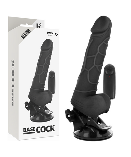 BASECOCK - REALISTIC VIBRATOR REMOTE CONTROL BLACK 18.5 CM -O- 4CM BASECOCK - REALISTIC VIBRATOR REMOTE CONTROL BLACK 18.5 CM -O- 4CM