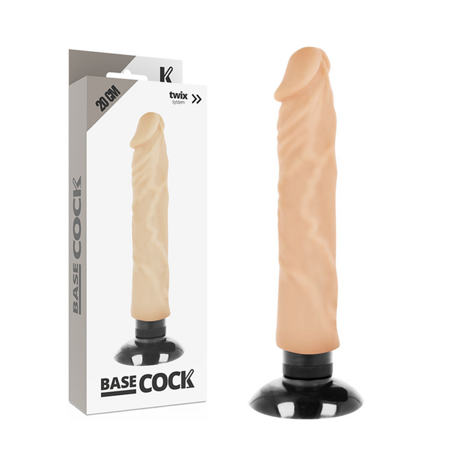 Basecock – Realistische Vibrator 2 – 1 Huidkleurig 20 Cm – O – 4 Cm