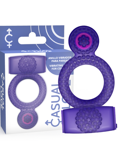 CASUAL LOVE - RING VIBRATING DOUBLE PLEASURE PURPLE CASUAL LOVE - RING VIBRATING DOUBLE PLEASURE PURPLE
