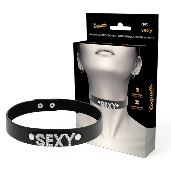 Coquette Chic Desire – Sexy vegan leren choker