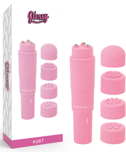 GLOSSY - KURT POCKET MASSAGER PINK GLOSSY - KURT POCKET MASSAGER PINK