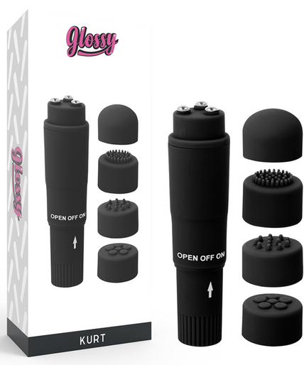 GLOSSY - KURT POCKET MASSAGER BLACK GLOSSY - KURT POCKET MASSAGER BLACK