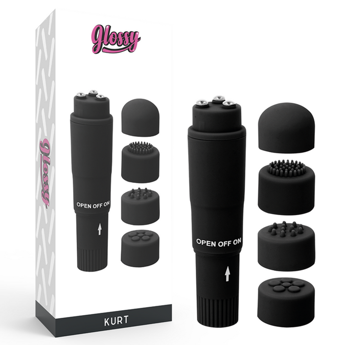 GLOSSY - KURT POCKET MASSAGER ZWART