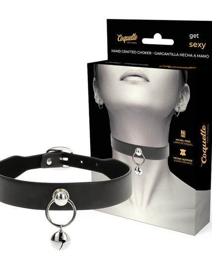 COQUETTE CHIC DESIRE - VEGAN LEATHER NECKLACE WOMAN ACCESSORY RATTLE/HOOP COQUETTE CHIC DESIRE - VEGAN LEATHER NECKLACE WOMAN ACCESSORY RATTLE/HOOP