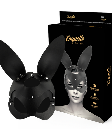 COQUETTE CHIC DESIRE - VEGAN LEATHER MASK WITH BUNNY EARS COQUETTE CHIC DESIRE - VEGAN LEATHER MASK WITH BUNNY EARS