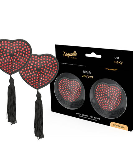COQUETTE CHIC DESIRE - NIPPLE COVERS HART ZWART / ROOD COQUETTE CHIC DESIRE - NIPPLE COVERS HART ZWART / ROOD