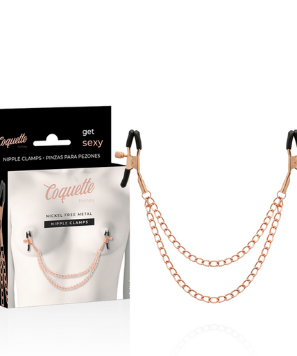 Coquette Chic Desire – Fantasy Metall-Brustwarzenklemmen mit Kette Coquette Chic Desire – Fantasy Metall-Brustwarzenklemmen mit Kette