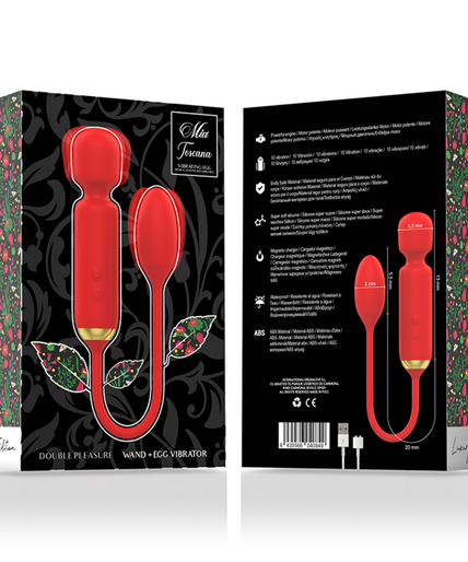 MIA - TOSCANA DOUBLE PLEASURE WAND + VIBRATING EGG MIA - TOSCANA DOUBLE PLEASURE WAND + VIBRATING EGG