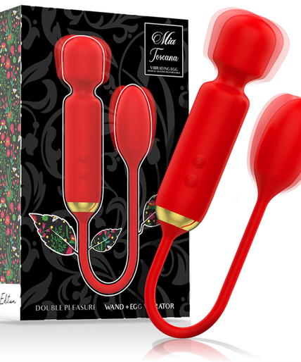 MIA - TOSCANA DOUBLE PLEASURE WAND + VIBRATING EGG MIA - TOSCANA DOUBLE PLEASURE WAND + VIBRATING EGG