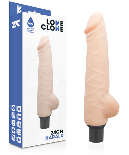 LOVECLONE - HARALD SELF LUBRICATION VIBRATOR 24 CM -O- 4 CM LOVECLONE - HARALD SELF LUBRICATION VIBRATOR 24 CM -O- 4 CM