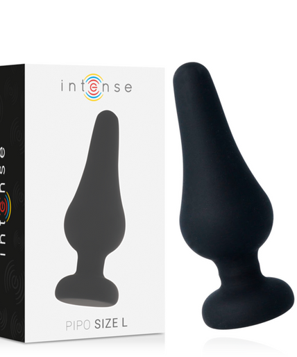 INTENSE - ANAL PLUG PIPO L BLACK SILICONE 13 CM INTENSE - ANAL PLUG PIPO L BLACK SILICONE 13 CM