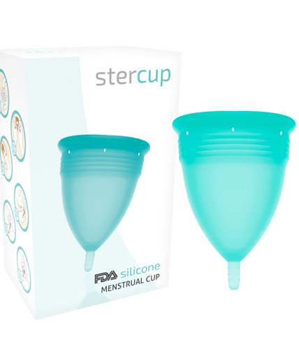 STERCUP - FDA SILICONE MENSTRUAL CUP AQUAMARINE - SIZE L STERCUP - FDA SILICONE MENSTRUAL CUP AQUAMARINE - SIZE L