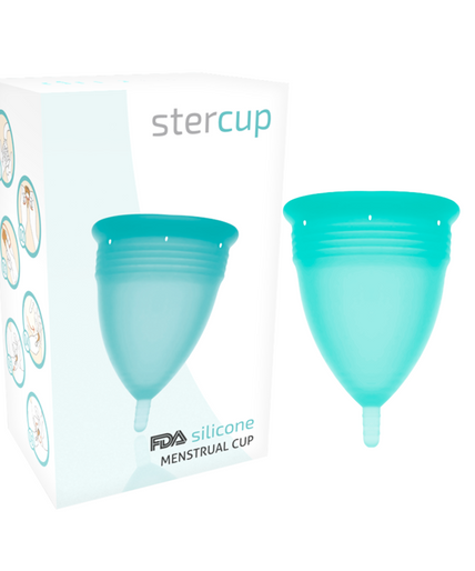 STERCUP - FDA SILICONE MENSTRUAL CUP AQUAMARINE - SIZE S STERCUP - FDA SILICONE MENSTRUAL CUP AQUAMARINE - SIZE S
