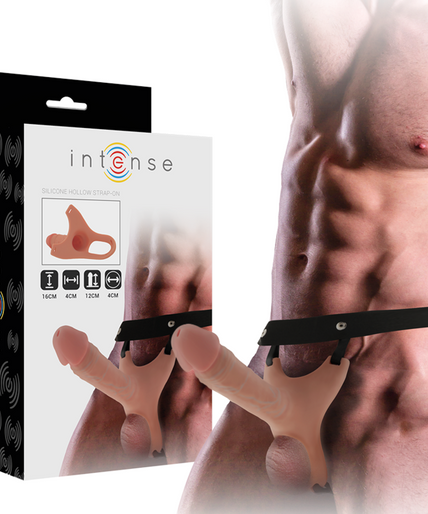 INTENSE - HOLLOW HARNESS MET SILICONEN DILDO 16 X 3,5 CM INTENSE - HOLLOW HARNESS MET SILICONEN DILDO 16 X 3,5 CM