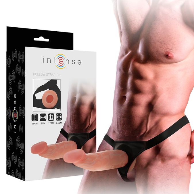 INTENSE - HOL HARNAS MET DILDO 18 X 3,5 CM