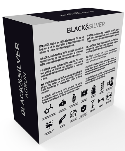 BLACK&SILVER - AGRON REMOTE CONTROL COCKRING WATCHME BLACK&SILVER - AGRON REMOTE CONTROL COCKRING WATCHME