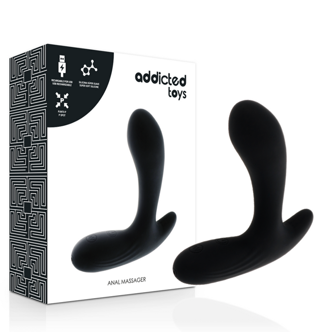 Addicted Toys – Dual-Motor Anal Massager with 30 Vibration Functions – Black