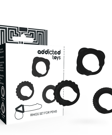 ADDICTED TOYS - C-RING SET BLACK ADDICTED TOYS - C-RING SET BLACK