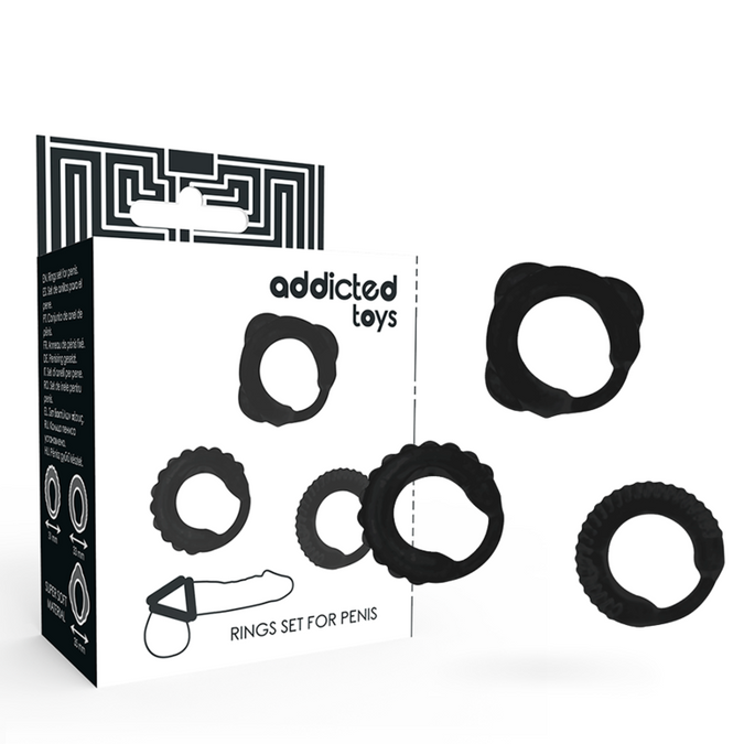 ADDICTED TOYS - C-RING SET ZWART